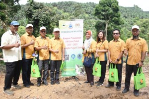 Program Projek Penanaman 100 Juta Pokok telah berlangsung di Ladang Keruing BWSB Pada 21 Jun 2023